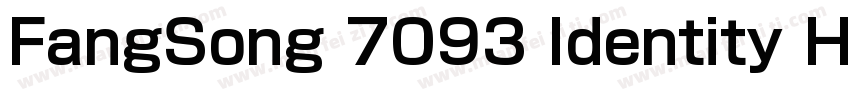 FangSong 7093 Identity H字体转换